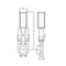Robinet à guillotine Série: EX Type: 5412 Acier inoxydable à commande pneumatique Type entre-brides